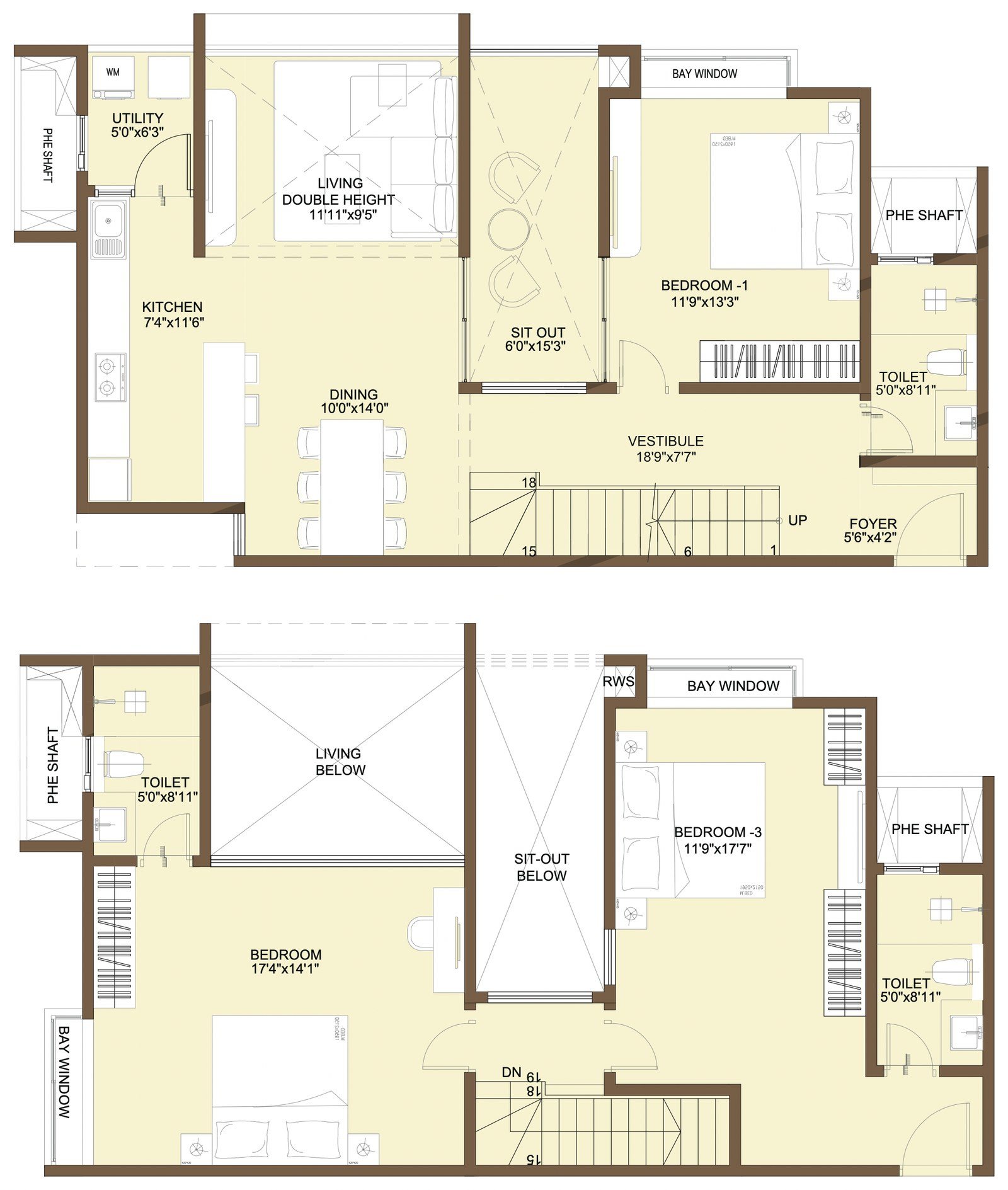 Nikoo Homes 9 duplex loft floor plan