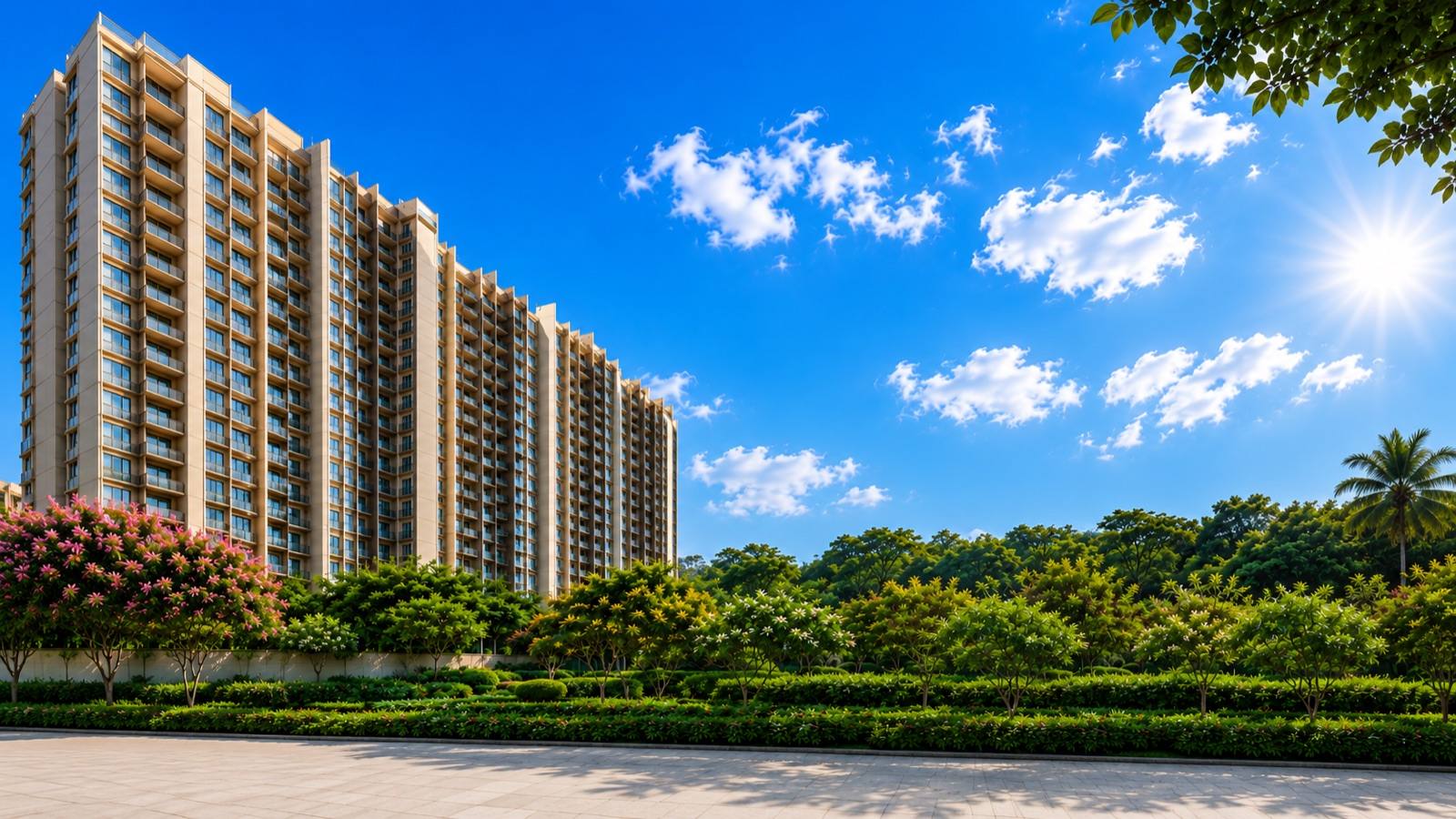 Nikoo Homes 9 street level tower render